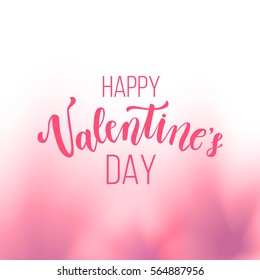 Romantic Valentine day card. Typographic poster with hand drawn quote. Lettering on abstract background.