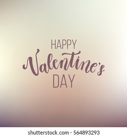 Romantic Valentine day card. Typographic poster with hand drawn quote. Lettering on abstract background.