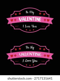 Romantisches Valentinstag Zitat Vektor Design Set für T-Shirts und Karten