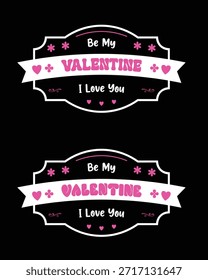 Romantisches Valentinstag Zitat Vektor Design Set für T-Shirts und Karten