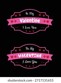 Romantisches Valentinstag Zitat Vektor Design Set für T-Shirts und Karten