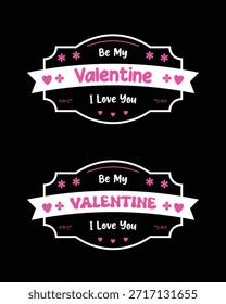 Romantisches Valentinstag Zitat Vektor Design Set für T-Shirts und Karten
