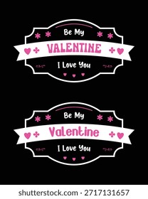 Romantisches Valentinstag Zitat Vektor Design Set für T-Shirts und Karten