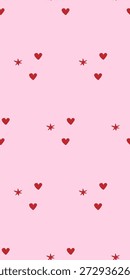 Fondo de patrón sin fisuras romántico del día de San Valentín. Impresión de papel de regalo decorativo rosa. Diseño de Fondo de pantalla de Boda
