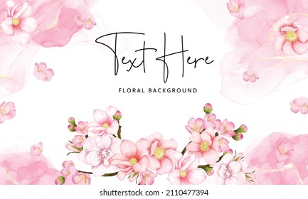 Romantic valentine flower background template
