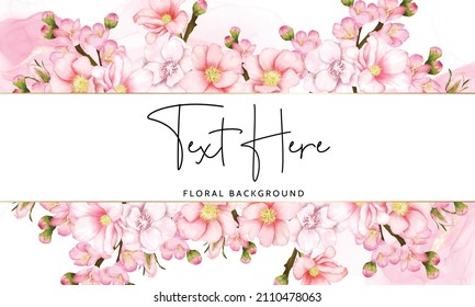 Romantic valentine flower background template