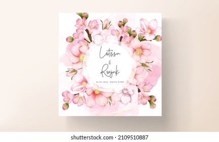 Romantic valentine flower wedding invitation card template