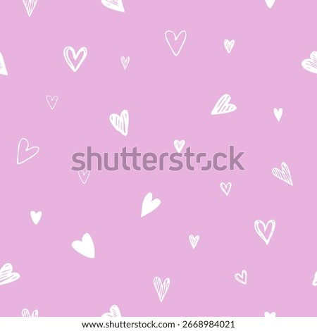Romantic Valentine Hearts, seamless pattern, decorative texture