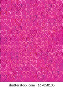 romantic valentine hearts vector background