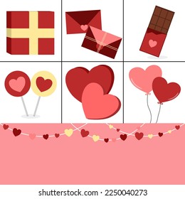 Romantic Valentine Icon background vector