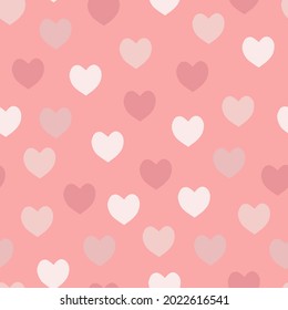 Romantic valentine vector seamless pattern design. Elegant geometric shapes-heart shapes, love symbols. Abstract texture background for screen printing, fashion, interior, wrapping, packaging, textile