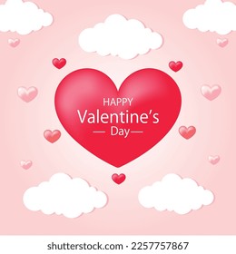 Romantic valentines day card design.