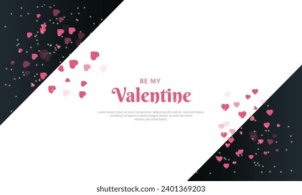 Romantic valentine's day design background vector. love background vector
