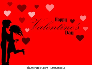 romantic Valentine's day graphic for love greetings