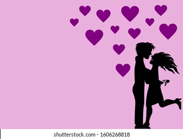 romantic Valentine's day graphic for love greetings