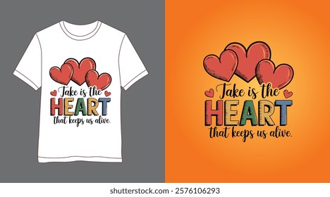 Romantic Valentine's Day Graphic for T-Shirts and Prints