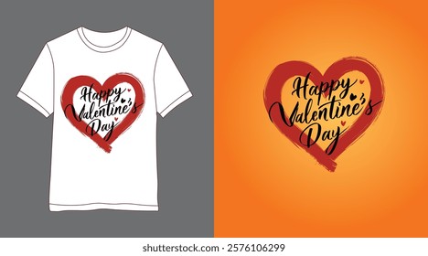 Romantic Valentine's Day Graphic for T-Shirts and Prints