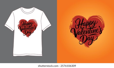 Romantic Valentine's Day Graphic for T-Shirts and Prints