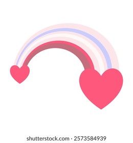 Romantic Valentine's Day Graphics - Rainbows, Balloons, and Love Letters