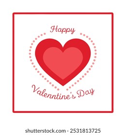 Romantic Valentine's Day greeting card with an elegant border featuring hearts and decorative elements. Perfect for creating love-themed designs, greeting cards, and festive holiday messages.