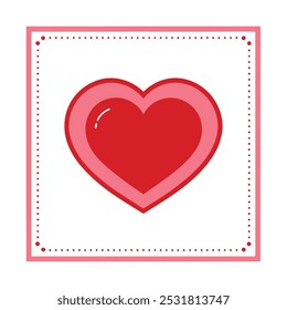 Romantic Valentine's Day greeting card with an elegant border featuring hearts and decorative elements. Perfect for creating love-themed designs, greeting cards, and festive holiday messages.