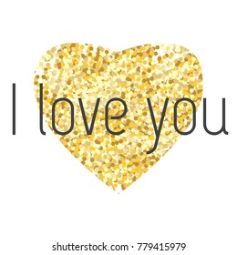 Romantic Valentines day love greeting card with hearts shape. Vector illustration - love day. Card for February 14. The inscription "I love you" Be my valentine. Calligraphic inscription