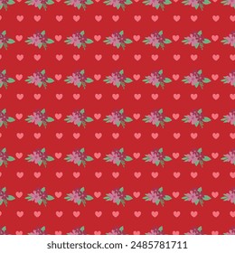 Diseño de patrón de Vector sin costura romántico de San Valentín

