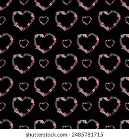 Romantic Valentines Day Seamless Vector Pattern Design
