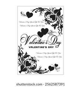 Romantic Valentine's Day Silhouette Vector image design