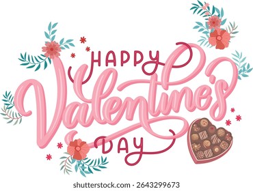 Romantic Valentine's Day typography design featuring Helvetica and Courier fonts.