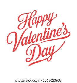 Romantic Valentine's Day Typography Vector Illustration – Perfect for Love-Themed Designs