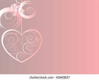 romantic valentine`s heart - vector