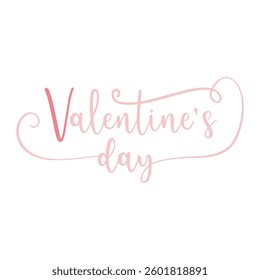 Romantic Valentine's Typography Banner with Cute Doodle Hearts.	