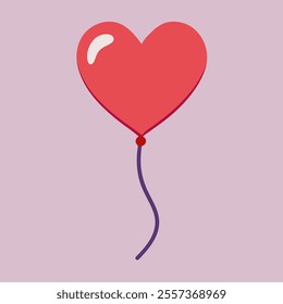 Romantic Vector Art Heart Balloon – Perfect for Valentine's Day Designs