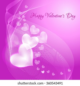 Romantic vector background With happy Valentine's day