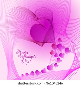 Romantic vector background With happy Valentine's day