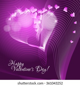 Romantic vector background With happy Valentine's day