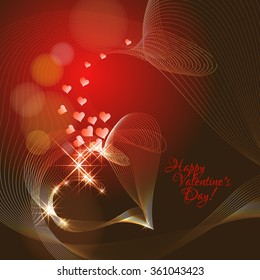 Romantic vector background With happy Valentine's day