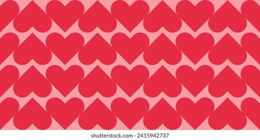 Romantic vector background with hearts. Seamless Pattern with hearts. Valentine's Day holiday backdrop.