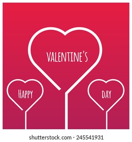 Romantic vector background with hearts and stars for Web and Mobile Applications, Illustration template design, business infographic.