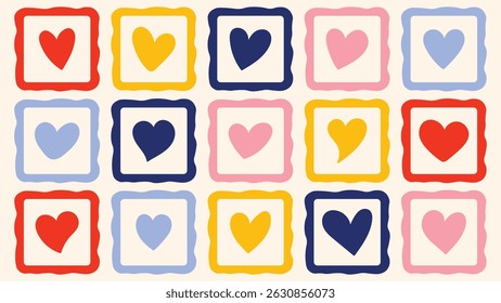 Romantic vector collection of heart-shaped frames with floral accents and soft vintage touches, perfect for love-themed designs, greeting cards, and wedding decor