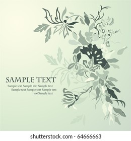 Romantic vector floral background.