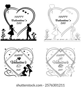 A Romantic Vector ,Heart bonds,love bonds, Romantic heart , Relation of heart, Everlasting beating heart