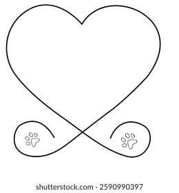 A Romantic Vector ,Heart bonds,love bonds, Half heart designs, silhouette of blank heart, Romantic heart