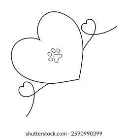 A Romantic Vector ,Heart bonds,love bonds, Half heart designs, silhouette of blank heart, Romantic heart