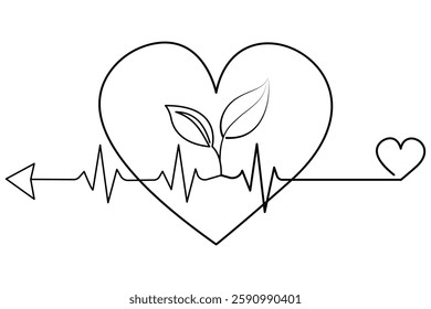 A Romantic Vector ,Heart bonds,love bonds, Half heart designs, silhouette of blank heart, Romantic heart