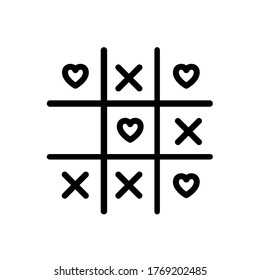 Romantisches Vektorsymbol-Spiel mit Herzen