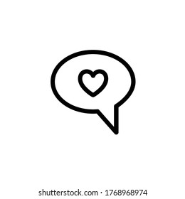 Romantische Vektorsymbol liebt Chat-Cloud mit Herz