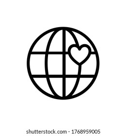 Romantic vector icon world love