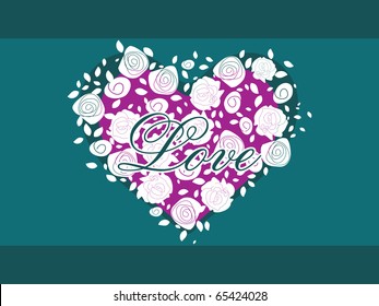 romantic vector illustration for love